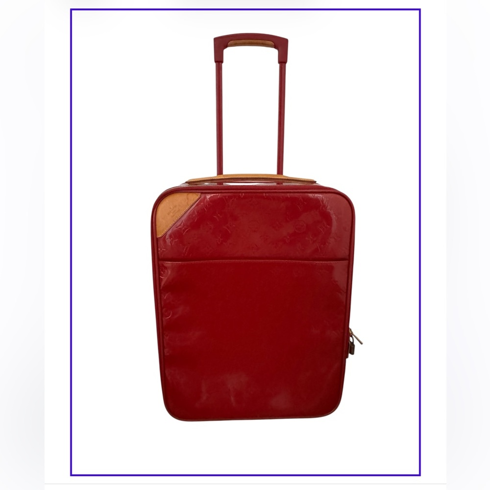 Authentic Louis Vuitton Patent Leather Pegase Monogram Vernis Suitcase Luggage
